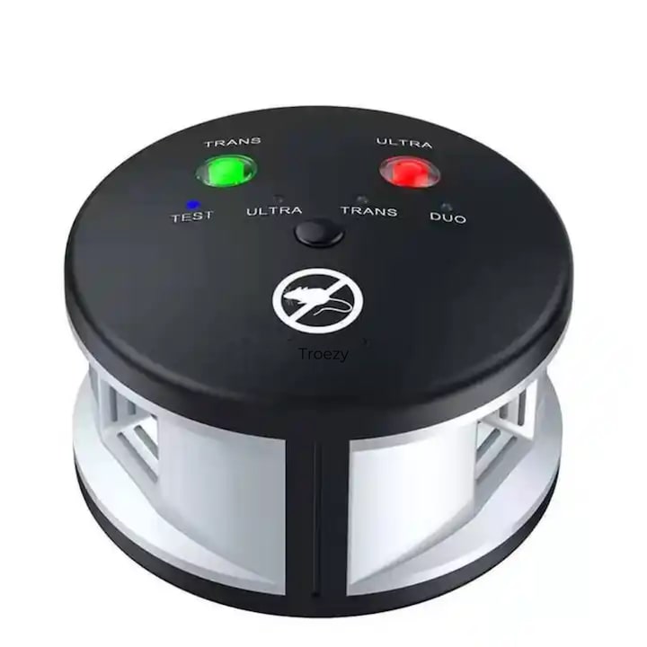 Aparat Profesional cu Ultrasunete Pest Repeller, Anti Soareci, Sobolani, Insecte, Impotriva Tantarilor, Sigur pentru Om si Animale de Companie, Frecventa 20kHz-65kHz, Acoperire 360°, Acoperire 550 MP, negru