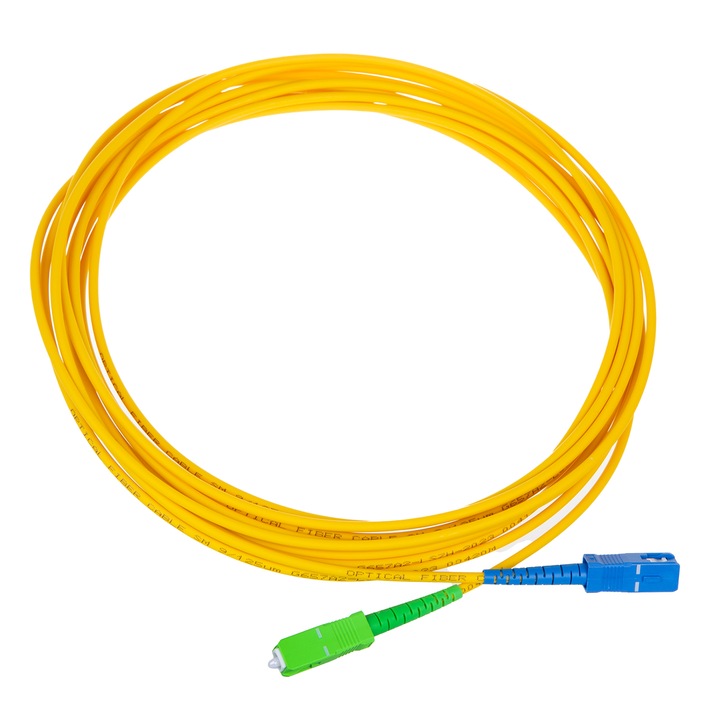 Cablu fibra optica Patchcord SC/APC-SC/UPC Maclean MCTV-402, 3 m, multicolor