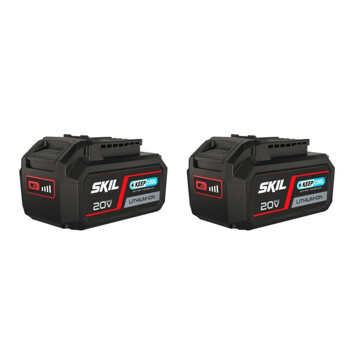 Acumulatori SKIL BR1E3105BA, „20V Max” (18 V) 5, 0 Ah litiu-ion cu tehnologie „Keep Cool™” (2x)