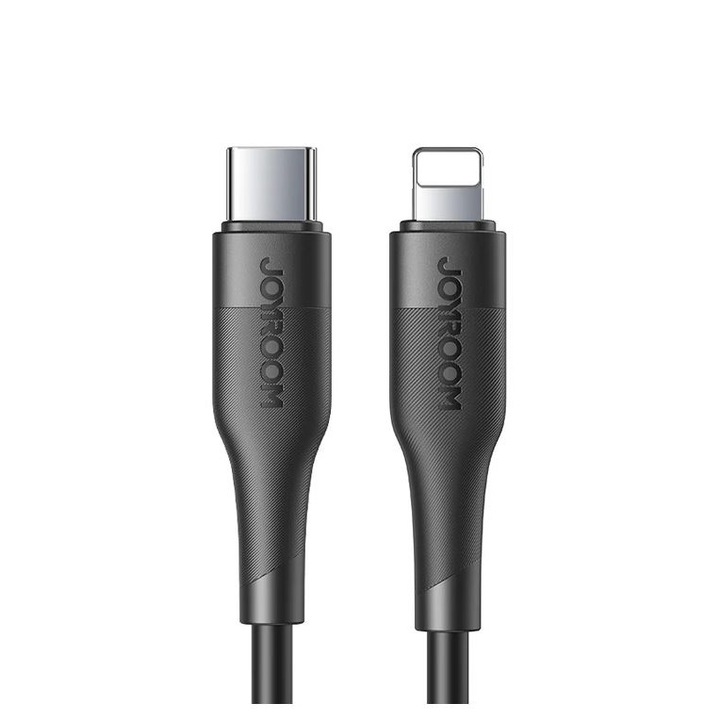 Kábel kompatibilis iPhone-nal, C típusú Lightning, Joyroom S-1224M3, PD 20W, fekete