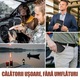 Мъжки портфейл, Xinxu, защита на RFID картата, кожа, с щипка за пари, черен