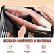 Мъжки портфейл, Xinxu, защита на RFID картата, кожа, с щипка за пари, черен