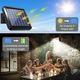 Lampa Solara LED SIKS Cu Telecomanda, Ajustabila, 120 COB LED, Senzor De Miscare Si Lumina, Baterie Inclusa 1200 mAh, 260 LM, Lungime Cablu 5 Metri, Rezistenta La Apa, Negru