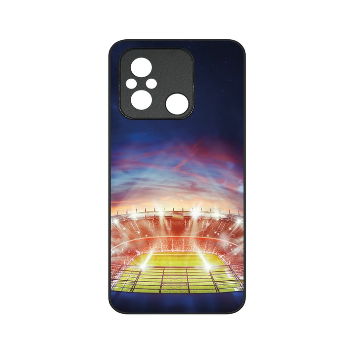 Husa BestCase® Slim Glassy, Compatibila Cu Xiaomi Redmi 12C, Football Stadium, HD Colors, Protectie camera, Margini ridicate pentru protectia ecranului, G 907