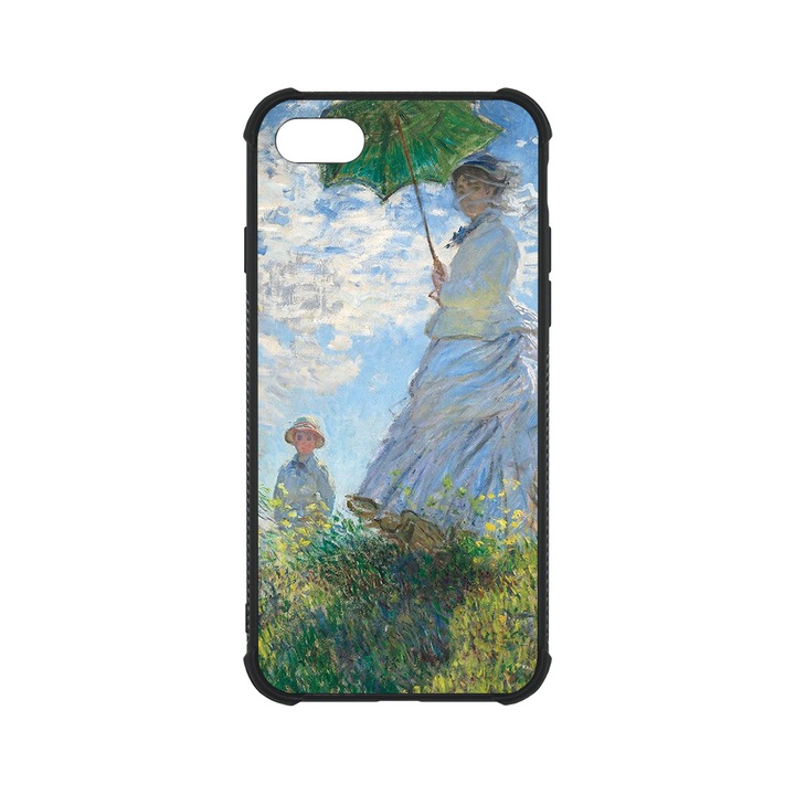 BestCase MaxSafe Glassy telefontok, Apple iPhone SE 3 / SE 2 / 8 / 7, Woman With a Parasol, HD színek, Anti Shock megerõsített sarkok, Kamera Védelem, G 1279