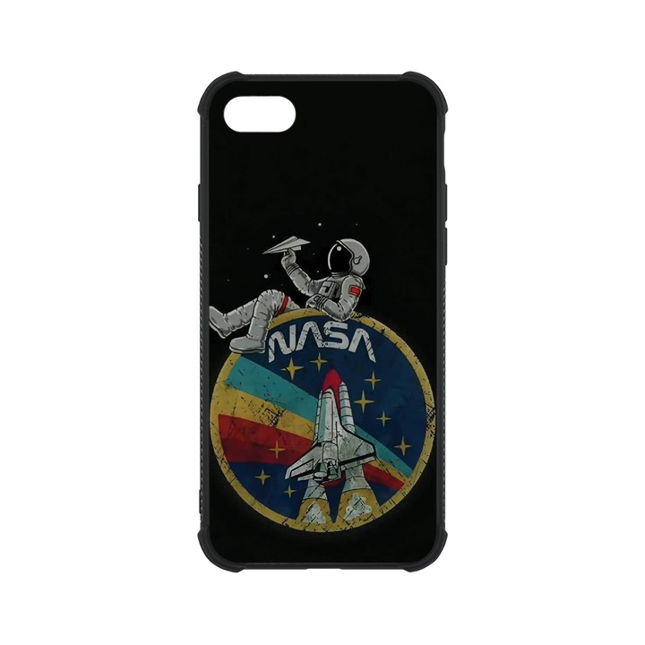 BestCase MaxSafe Glassy telefontok, Apple iPhone SE 3 / SE 2 / 8 / 7, Oldschool Nasa, HD színek, Anti Shock megerõsített sarkok, Kamera Védelem, G 1314