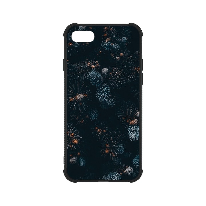BestCase MaxSafe Glassy telefontok, Apple iPhone SE 3 / SE 2 / 8 / 7, Xmas pine cone, HD színek, Anti Shock megerõsített sarkok, Kamera Védelem, G 1347
