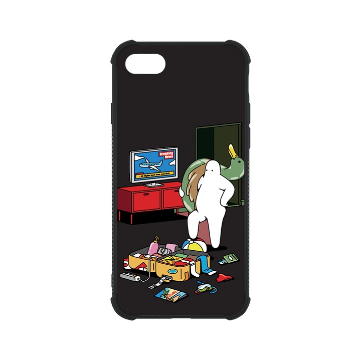 BestCase MaxSafe Glassy telefontok, Apple iPhone SE 3 / SE 2 / 8 / 7, Mr. Donothing Summer, HD színek, Anti Shock megerõsített sarkok, Kamera Védelem, G 1261