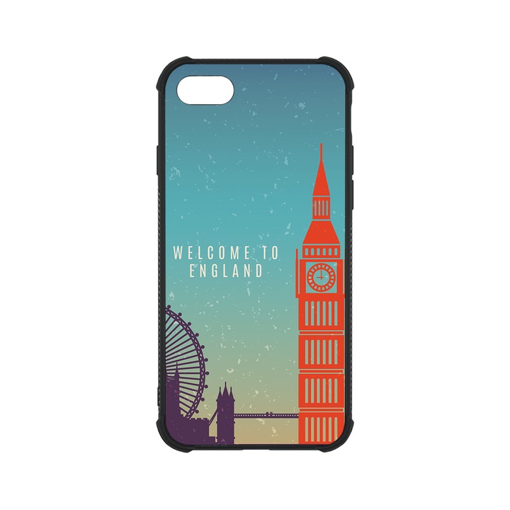 BestCase MaxSafe Glassy telefontok, Apple iPhone SE 3 / SE 2 / 8 / 7, London, HD színek, Anti Shock megerõsített sarkok, Kamera Védelem, G 1389