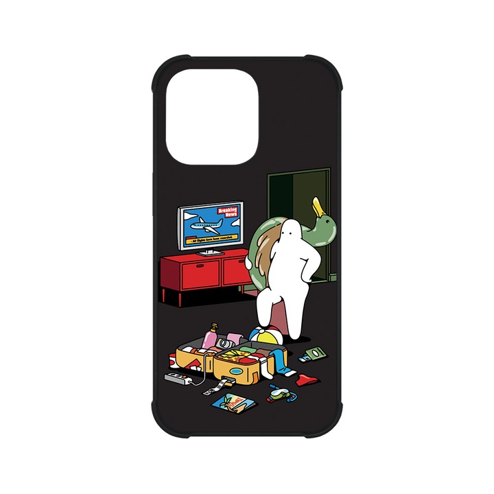 Husa BestCase® MaxSafe Glassy, Compatibila Cu Apple iPhone 13 Pro, Mr. Donothing Summer, HD Colors, Anti Shock, Colturi intarite, Protectie camera, Margini ridicate pentru protectia ecranului, G 1261