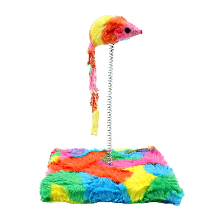 Jucarie pentru pisici soricel pe arc