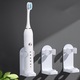 Комплект от 4 поставки за електрически четки за зъби, Ronyes, монтирани на стена, устойчиво лепило, универсални, бели