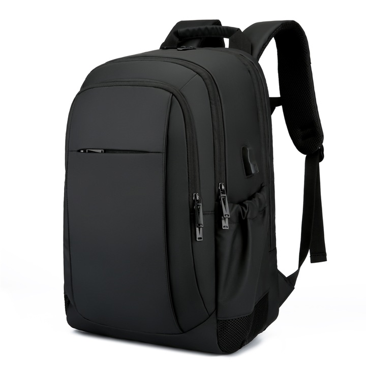 Rucsac JustZen™ X2 compatibil cu laptop 17", impermeabil, spatios, unisex, negru