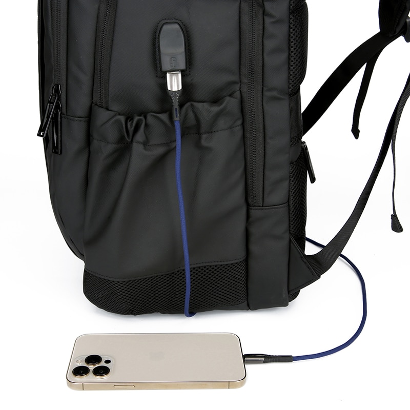 Rucsac JustZen™ X2 compatibil cu laptop 17", impermeabil, spatios, unisex, negru