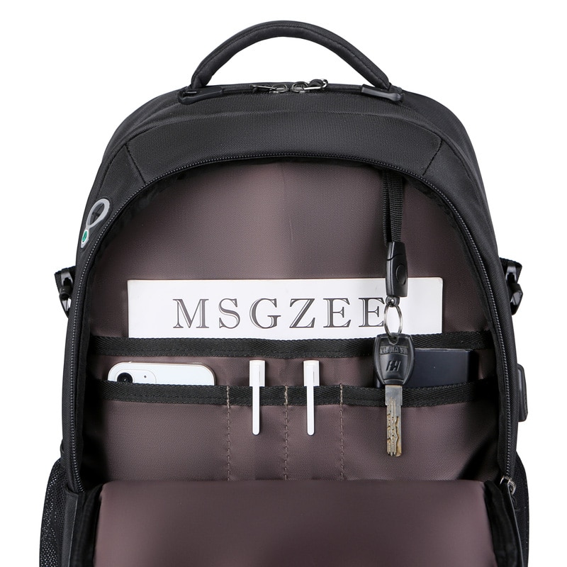 Rucsac JustZen™ X3 compatibil cu laptop 16", impermeabil, spatios, unisex, negru