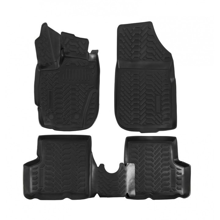 Covorase din cauciuc tip tavita Premium, Dacia Duster, 2014-2018, 4 piese