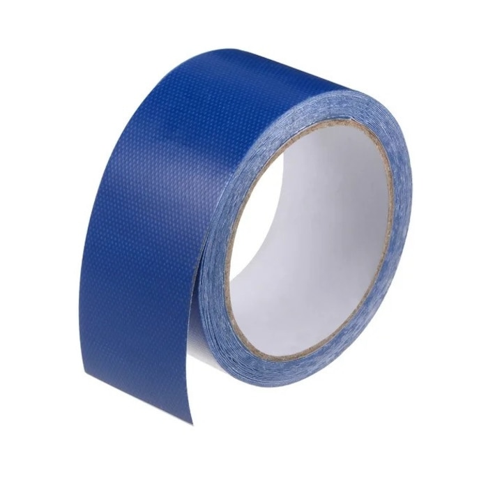 Banda de reparare a cortului albastra 50mm x 20m pentru material impermeabil la ploaie, copertina, cort, acoperire pentru camion