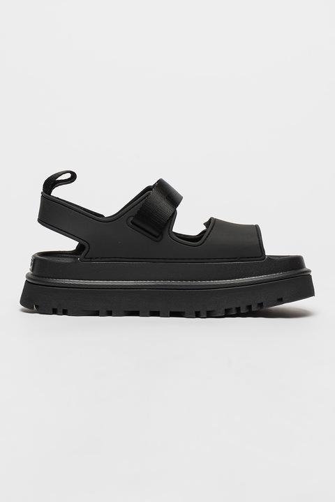 UGG, Sandale cu inchidere velcro Golden Glow, Negru, 8