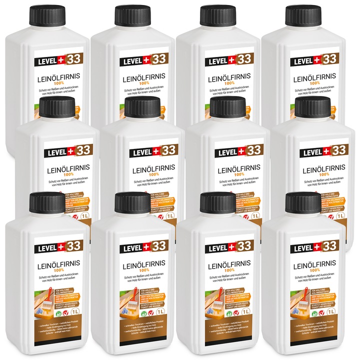 Lac natural de protectie pentru lemn cu ulei de in fara rasina epoxidica RM33 - 12L