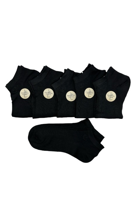 Комплект дамски къси черни бамбукови чорапи с мирис21`, Черен