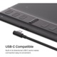 Графичен таблет HUION Inspiroy 2 S, 6.3 x 3.9", 6 персонализирани клавиша, колело за превъртане, стилус без батерии PW110, работи с Mac, Windows, Chrome OS, Harmony OS, Linux Android, черен