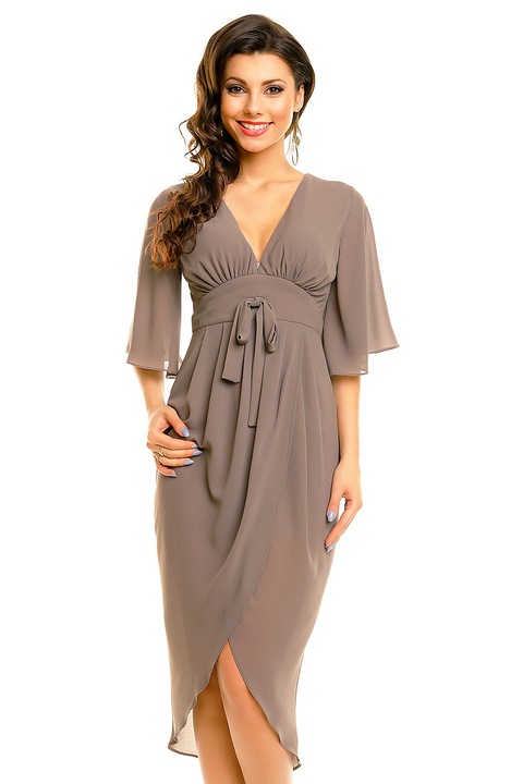 Дамска рокля WildFashion, WildFashion, Полиестер, 2799, Сив, M