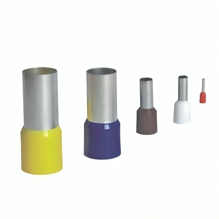 Puntalini Elettrici A Crimpare Kalitec AE1612BL - 100 Terminali Isolati, 16,0 Mm², Lunghezza 12 Mm, Blu, Made In Germany, Qualità Industriale Capicorda Elettrici A Crimpare