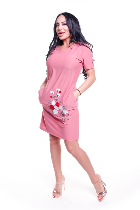 Rochie dama WildFashion, WildFashion, Poliester, 1899, Roz, S-M