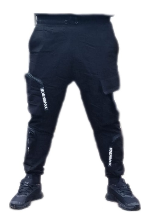 PantalonI barbat, negru, Negru