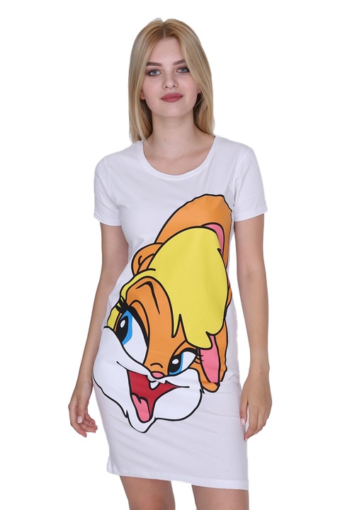 Rochie dama WildFashion, WildFashion, Bumbac, 3480, Alb