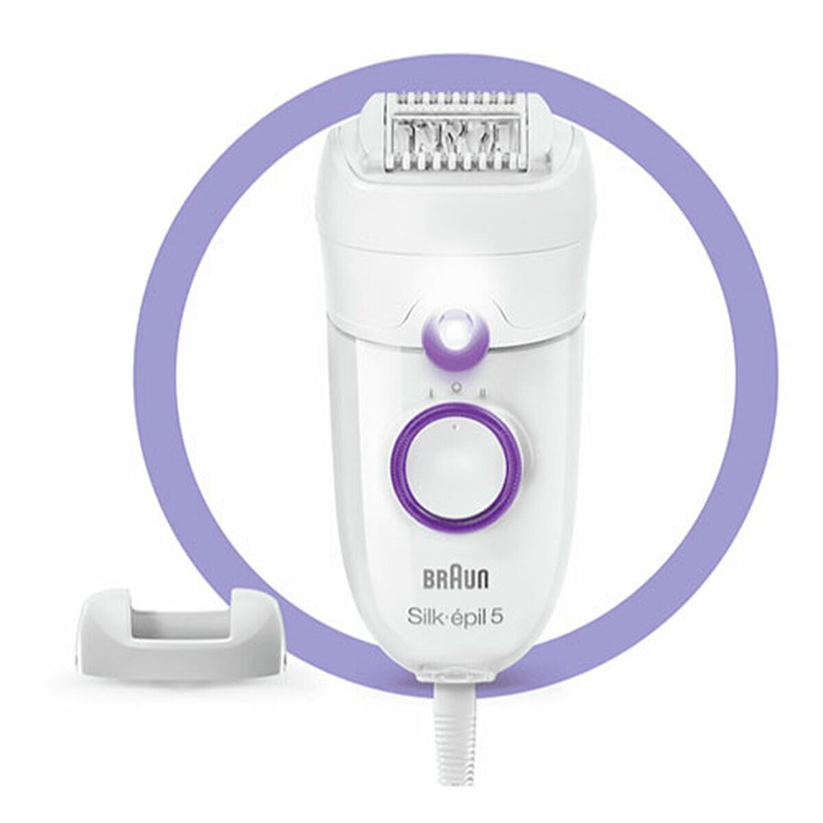 Epilator electric, Braun, 505 Power, 2 viteze, Alb/Mov - eMAG.ro