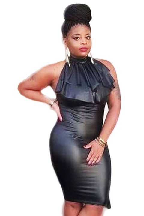 Rochie dama WildFashion, WildFashion, Poliester, 1910, Negru, XL