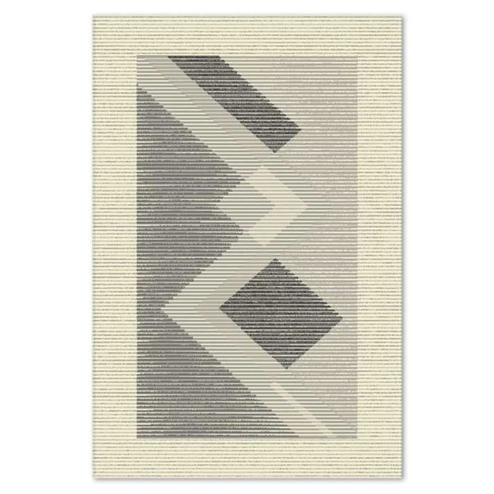 Covor Carpeta sintetic, Colectia Matrix 4945-1-18433, 60 x 110 cm, gri, geometric