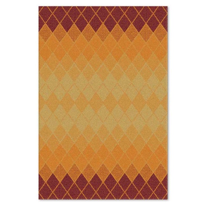 Covor Carpeta sintetic, Colectia Matrix 1850-1-16522, 80 x 150 cm, potocaliu, geometric