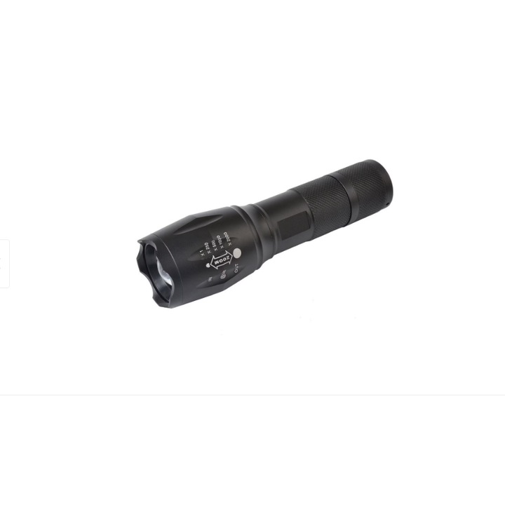 Тактически LED фенер, модел XML-T6 с телескопична функция ZOOM и CREE крушки, черен