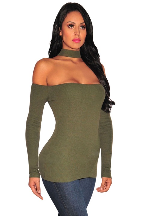 Bluza dama, WildFashion, 126376, Acril, Verde, L INTL