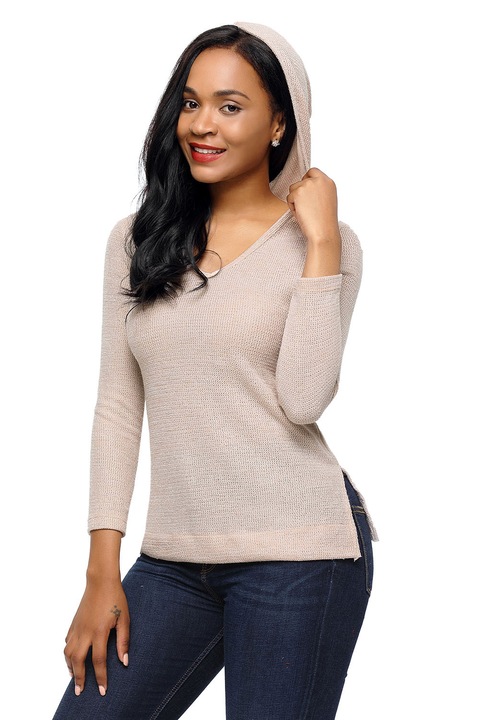 Bluza dama, WildFashion, Poliester, Portocaliu caisa, Portocaliu caisa