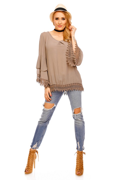 Bluza eleganta dama, WildFashion, 197476, Viscoza, Maro, S-M INTL