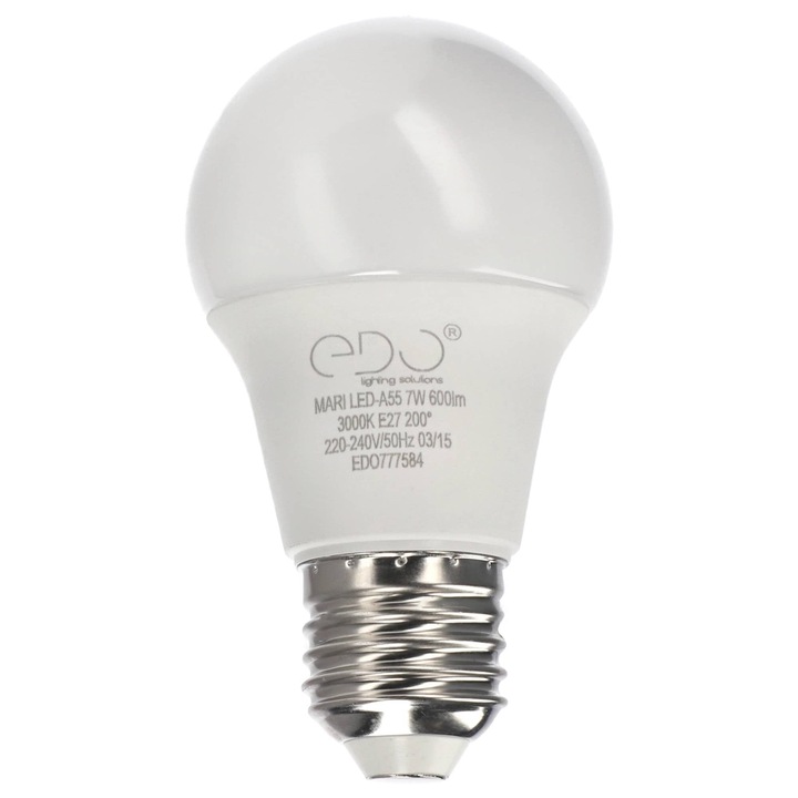Bec MARI LED E27 7W 3000K cald WW 600lm Edo Solutions