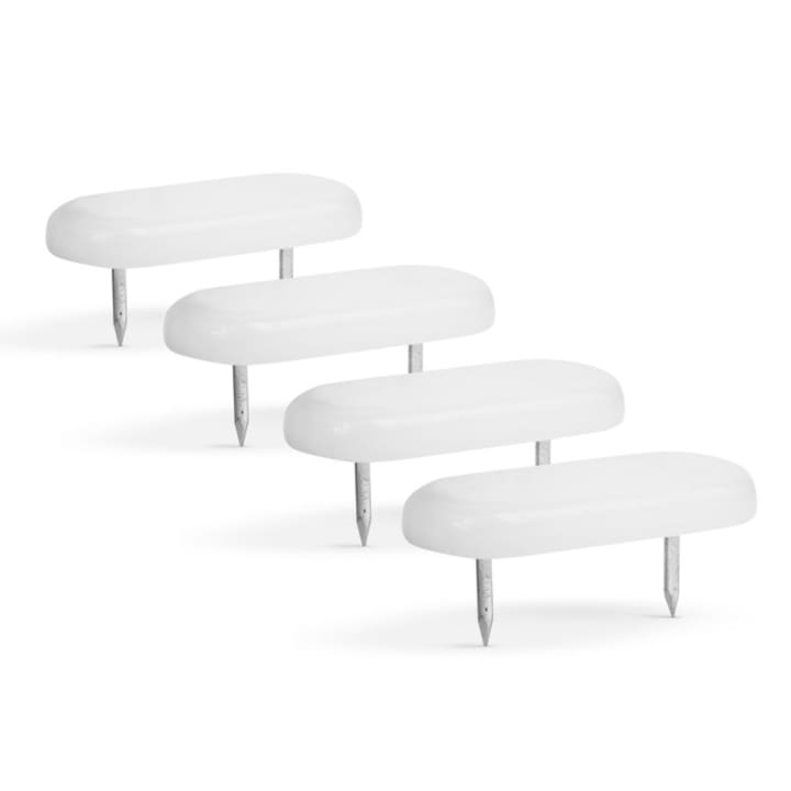 Picior alunecos pentru mobila, alb, 43 x 18 mm, 4 buc