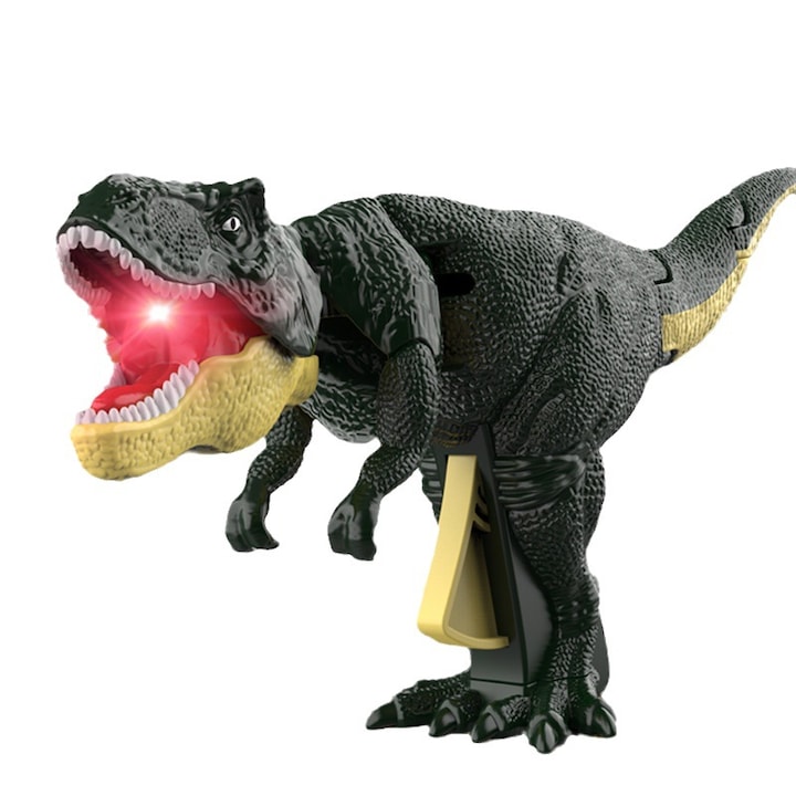 Figurina Dinozaur T-Rex, cu baterii, sunete, iluminat, Darmowade, 28cm, +3 ani
