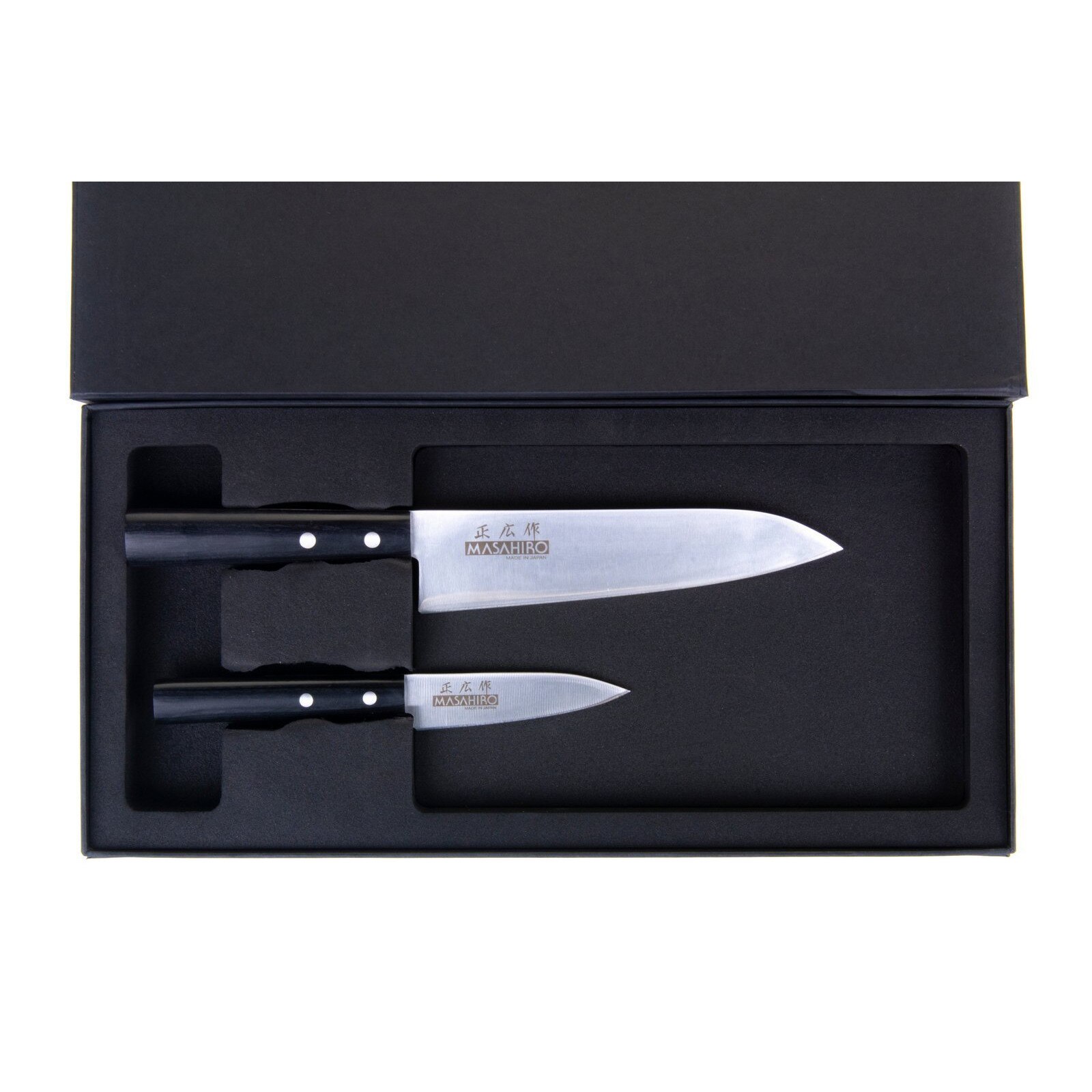 Set 2 cutite Masahiro, Otel, Negru/Argintiu - eMAG.ro