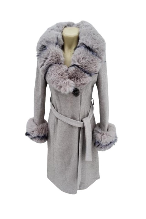 Palton dama, Axe, lung, Bej, 40 EU