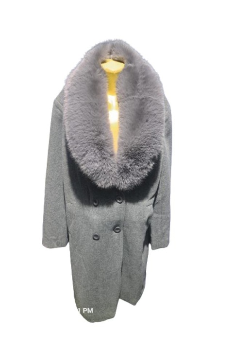 Palton dama, Axe, Gri, lung, Gri