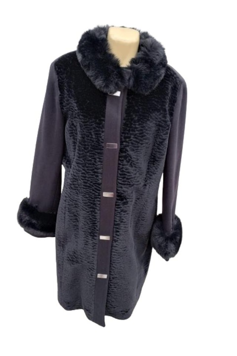 Palton dama, Cristina, lung, Negru, Negru