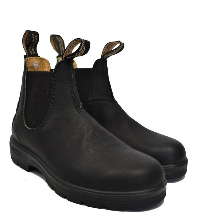 Ghete dama, Blundstone, piele naturala, negru, 38.5