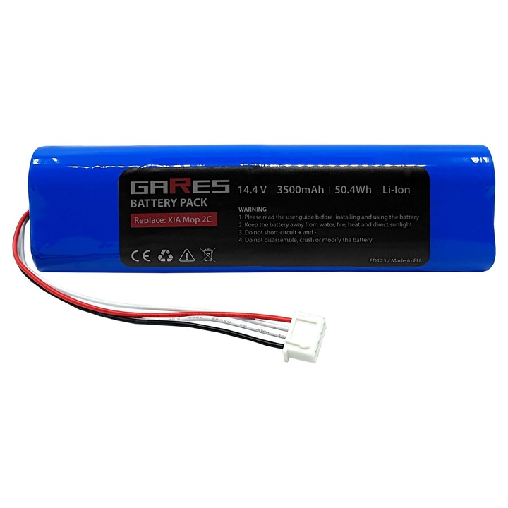 Батерия Gares, 14.4V 3.5Ah, За Xiaomi Mi Robot Vacuum Mop 2 2C STYTJ03ZHM XMSTJQR2C