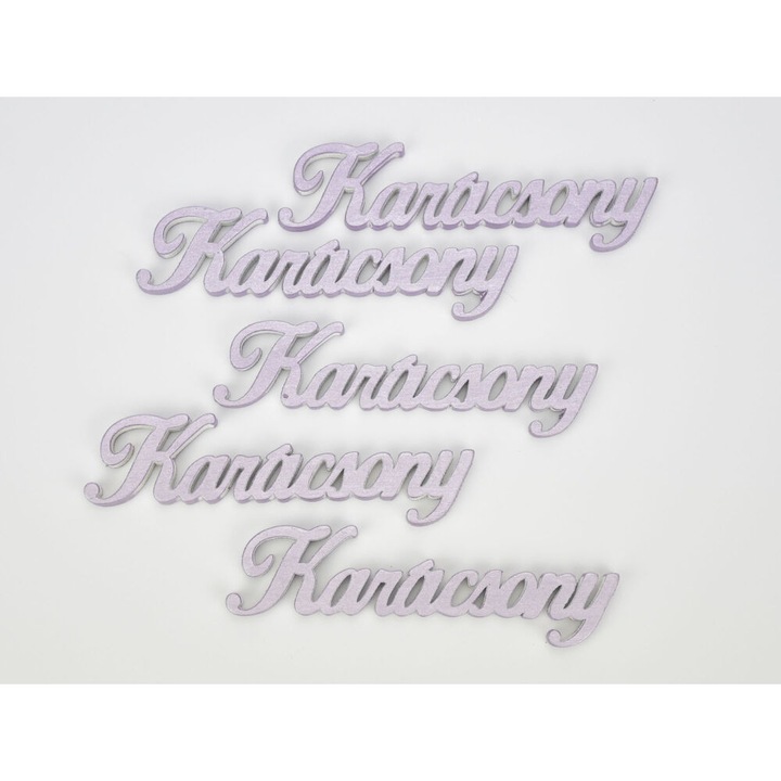 Decoratiune Craciun violet metalic argintiu 10cm 5buc/buc