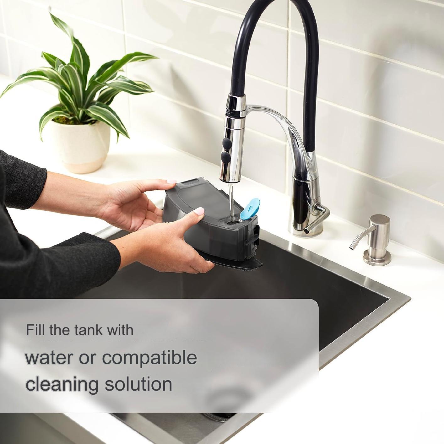 Robot de aspirare iRobot Roomba i8+ (i8576) aspirator si mop, statie de golire automata, WiFi, control prin aplicatie, Smart Mapping, compatibil Alexa, Google si Siri, rezervor de 210ml, curatare in 4 pasi, bariera virtuala, negru