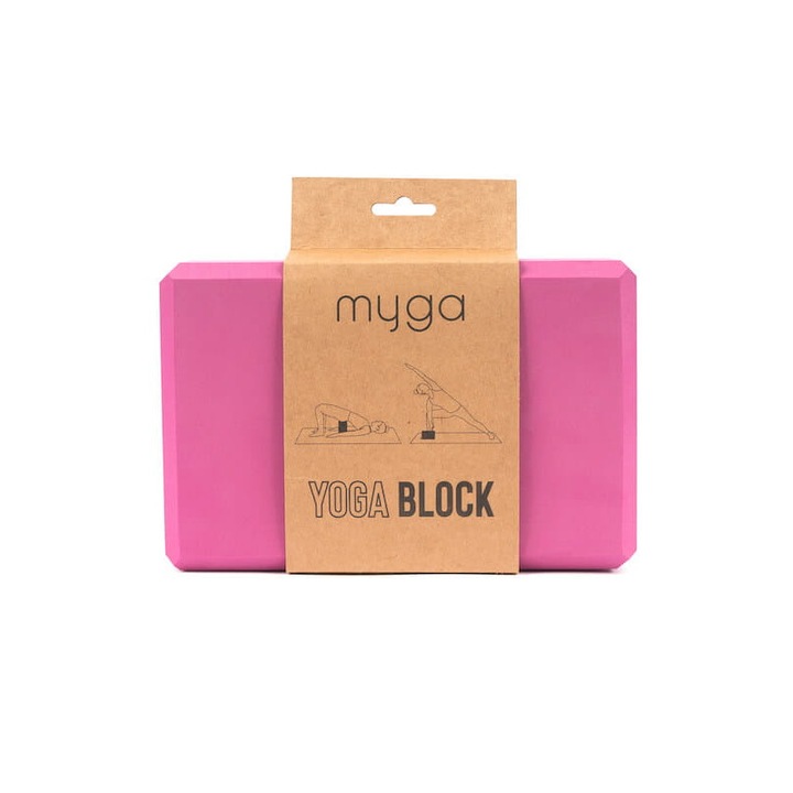 Bloc de yoga, Myga, Spuma EVA, Roz